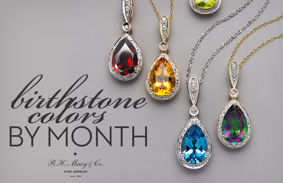 Birthstones Colors by Month